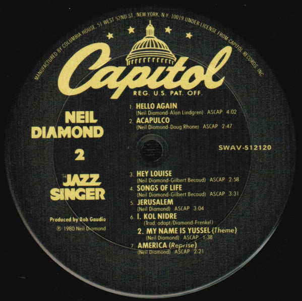 Neil Diamond - The Jazz Singer (Original Songs From The Motion Picture) | Excellent (EX) Excellent (EX)