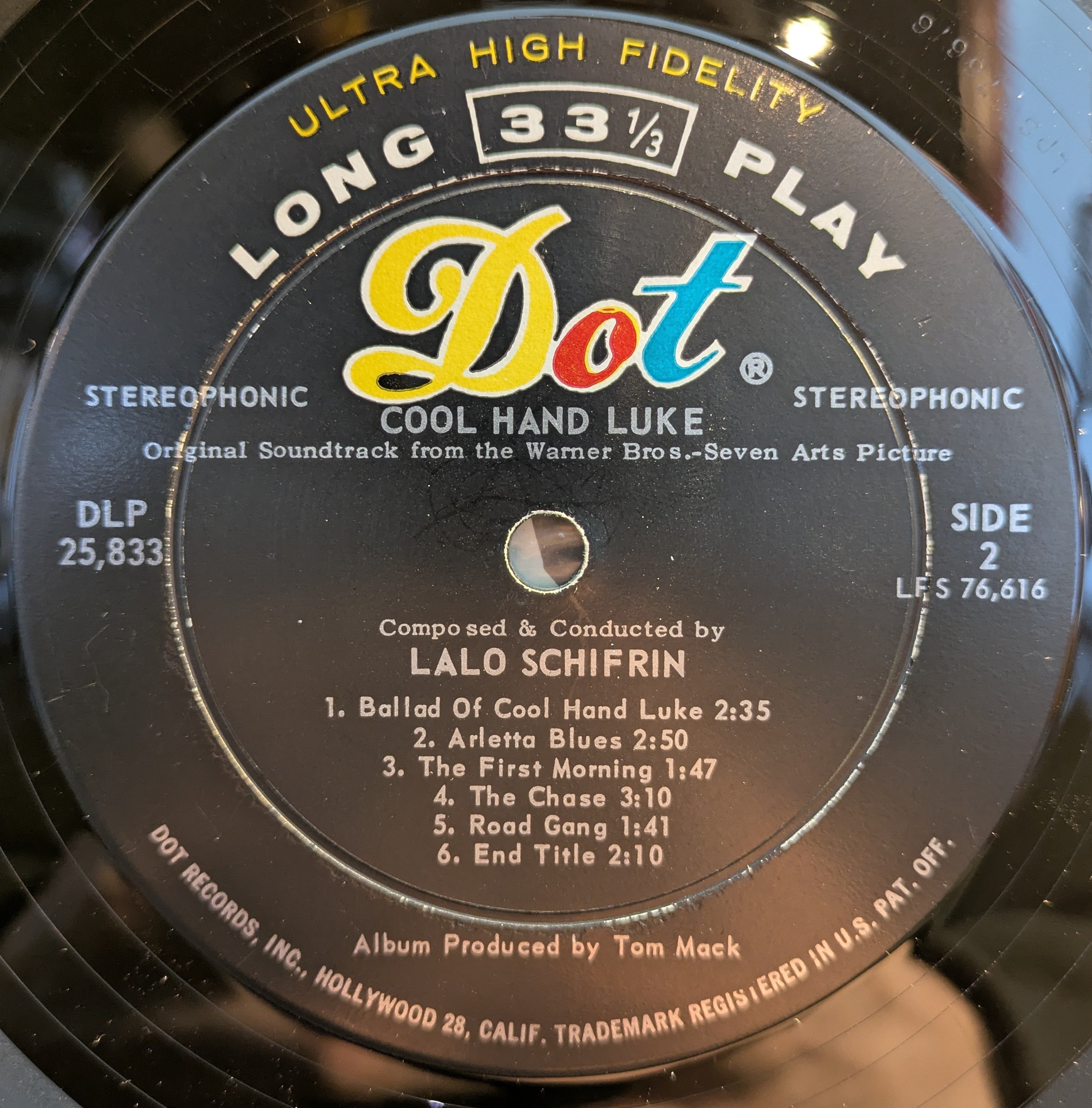 Lalo Schifrin - Cool Hand Luke - Original Soundtrack Recording (VINYL) | Excellent (EX) Near Mint (NM)
