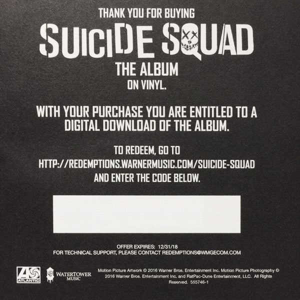 Various - Suicide Squad (The Album) (HOT TOPIC PURPLE 2xVINYL) | Excellent+ (EX+)