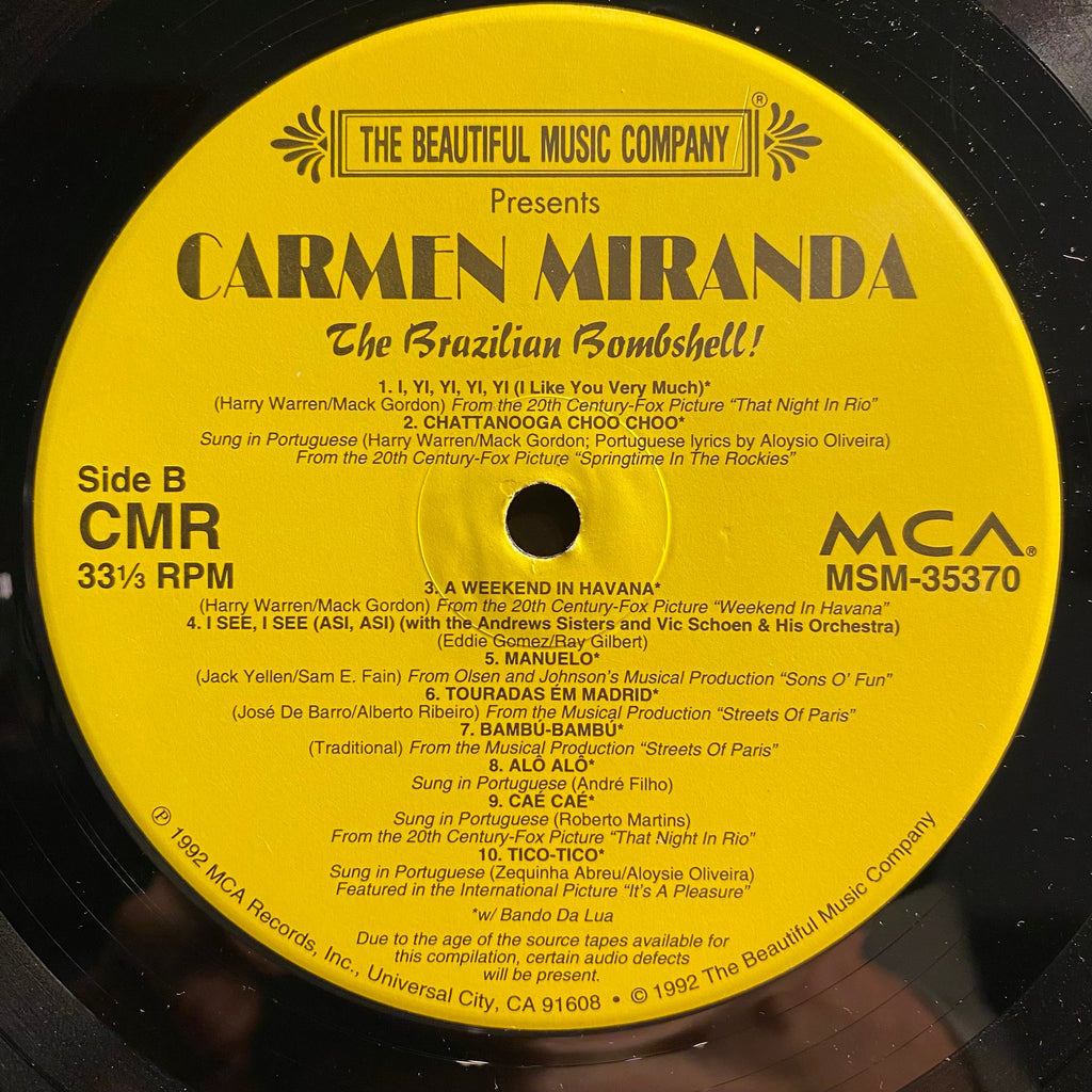Carmen Miranda - The Brazilian Bombshell! | Excellent (EX) Near Mint (NM)
