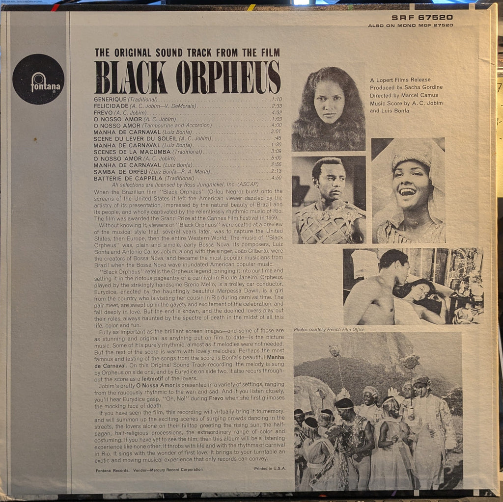 Various - The Original Sound Track From The Film Black Orpheus (VINYL) | Near Mint (NM) Excellent (EX)
