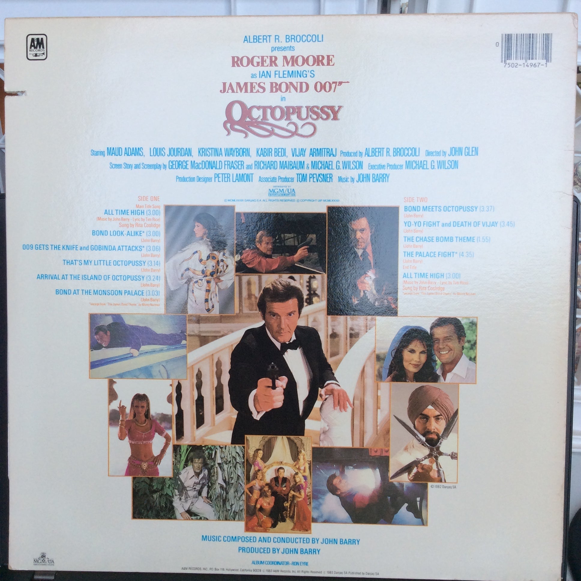 John Barry - Octopussy (Original Motion Picture Soundtrack) (VINYL) | Near Mint- (NM-) Excellent (EX)