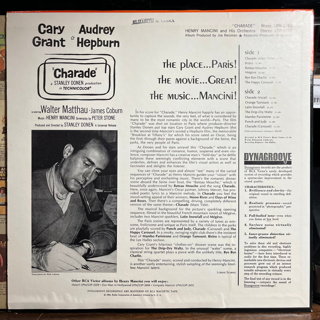 Henry Mancini - Charade (VINYL) | Near Mint (NM) Near Mint (NM)