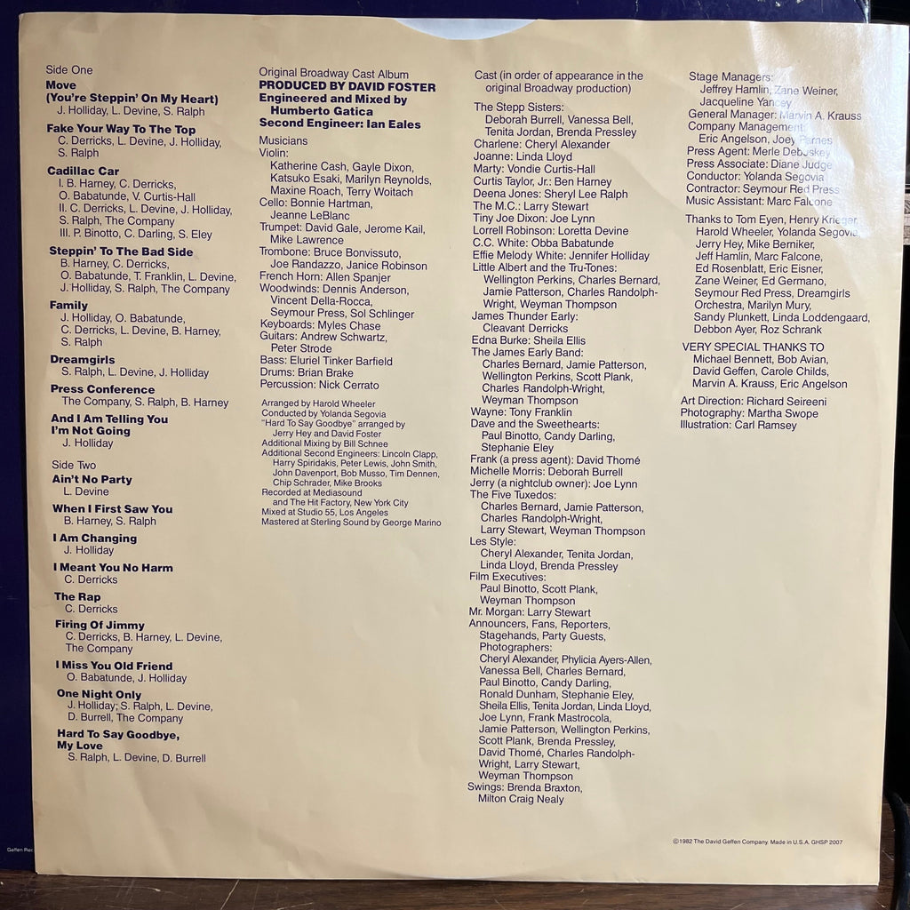 Dreamgirls Original Broadway Cast - Dreamgirls Original Broadway Cast Album (VINYL) | Near Mint (NM) Excellent (EX)