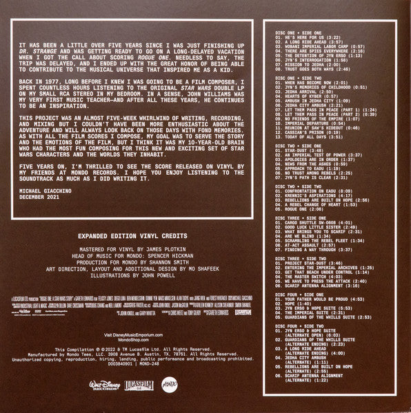 Michael Giacchino - Rogue One: A Star Wars Story (Original Motion Picture Soundtrack Expanded Edition) (4xVINYL BOX) | Near Mint (NM) Near Mint (NM)