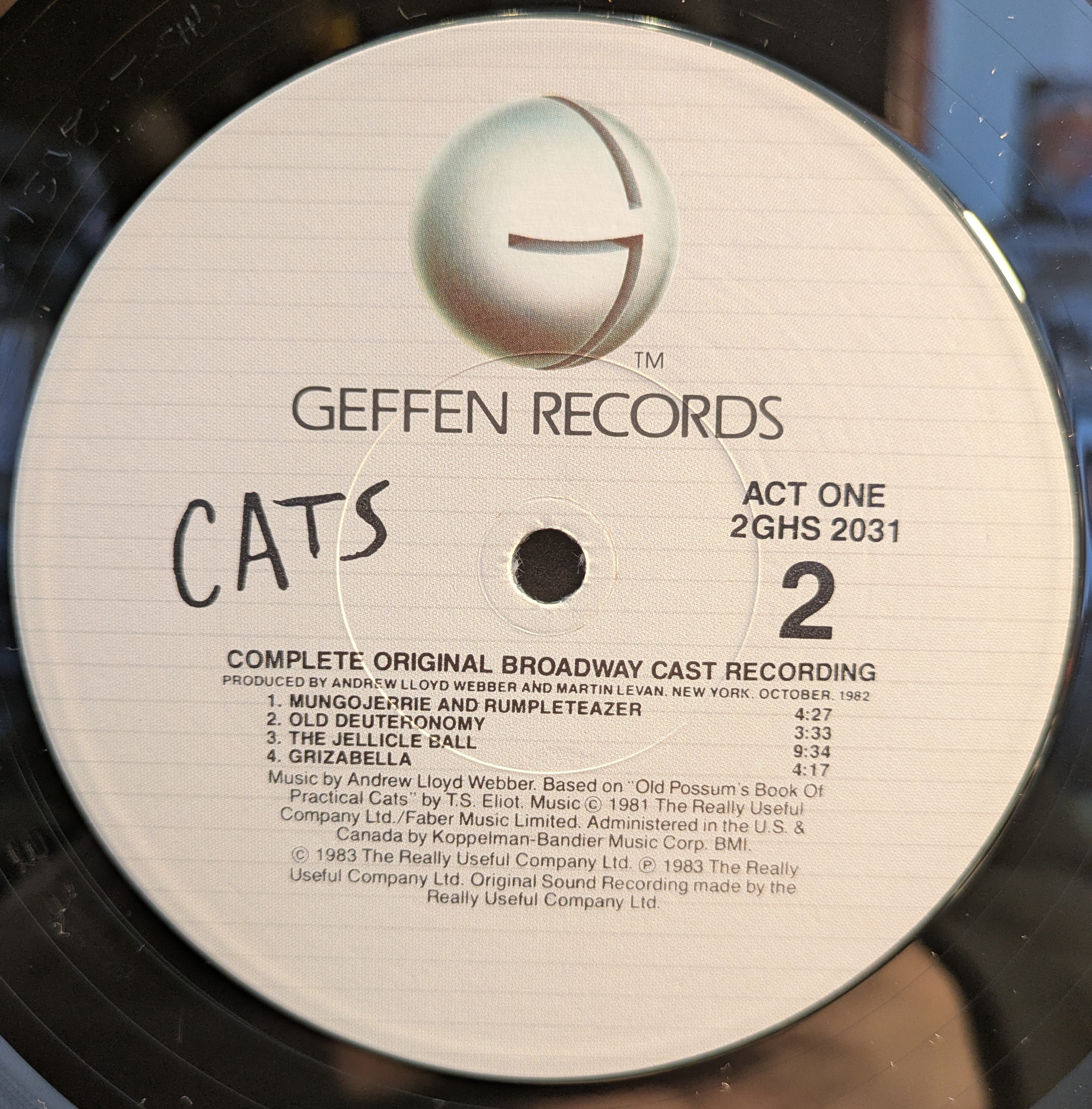 Andrew Lloyd Webber - Cats - Complete Original Broadway Cast Recording (2xVINYL) | Near Mint (NM) Near Mint (NM)