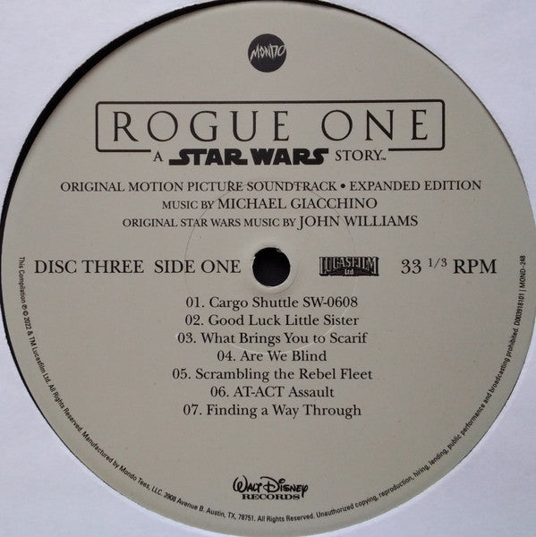 Michael Giacchino - Rogue One: A Star Wars Story (Original Motion Picture Soundtrack Expanded Edition) (4xVINYL BOX) | Near Mint (NM) Near Mint (NM)
