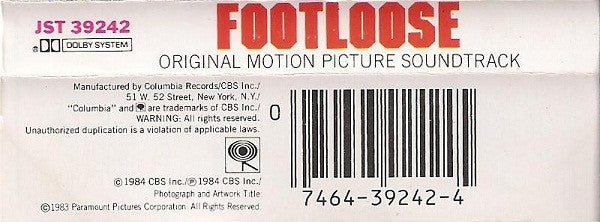 Various - Footloose (Original Motion Picture Soundtrack) *CASSETTE* | Near Mint (NM) Near Mint (NM)