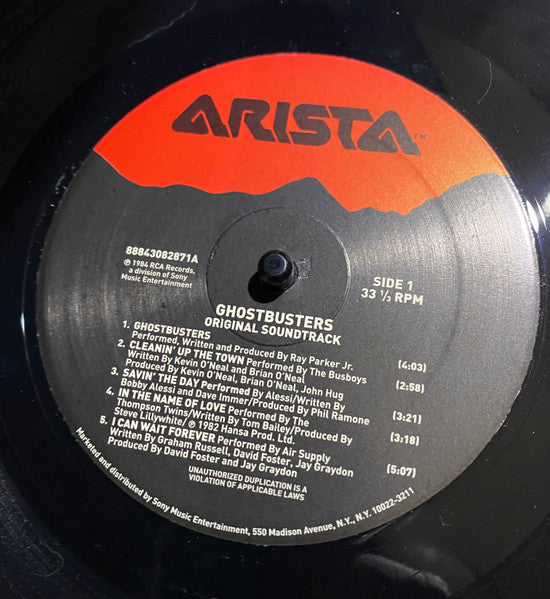 Various - Ghostbusters (Original Soundtrack Album) (VINYL) | Near Mint (NM or M-) Excellent+ (EX+)