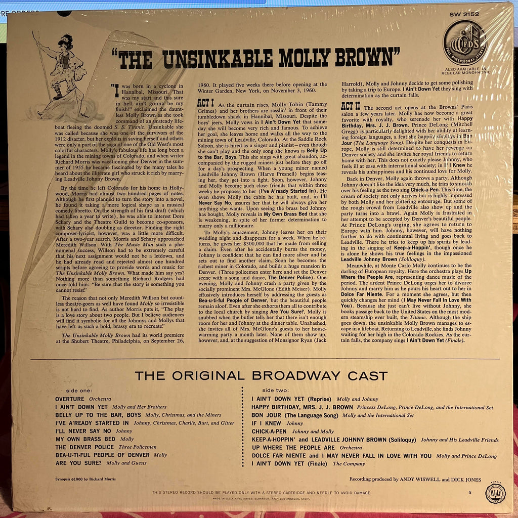 The Unsinkable Molly Brown - Original Broadway Cast *SHRINK* | Near Mint (NM) Near Mint (NM)