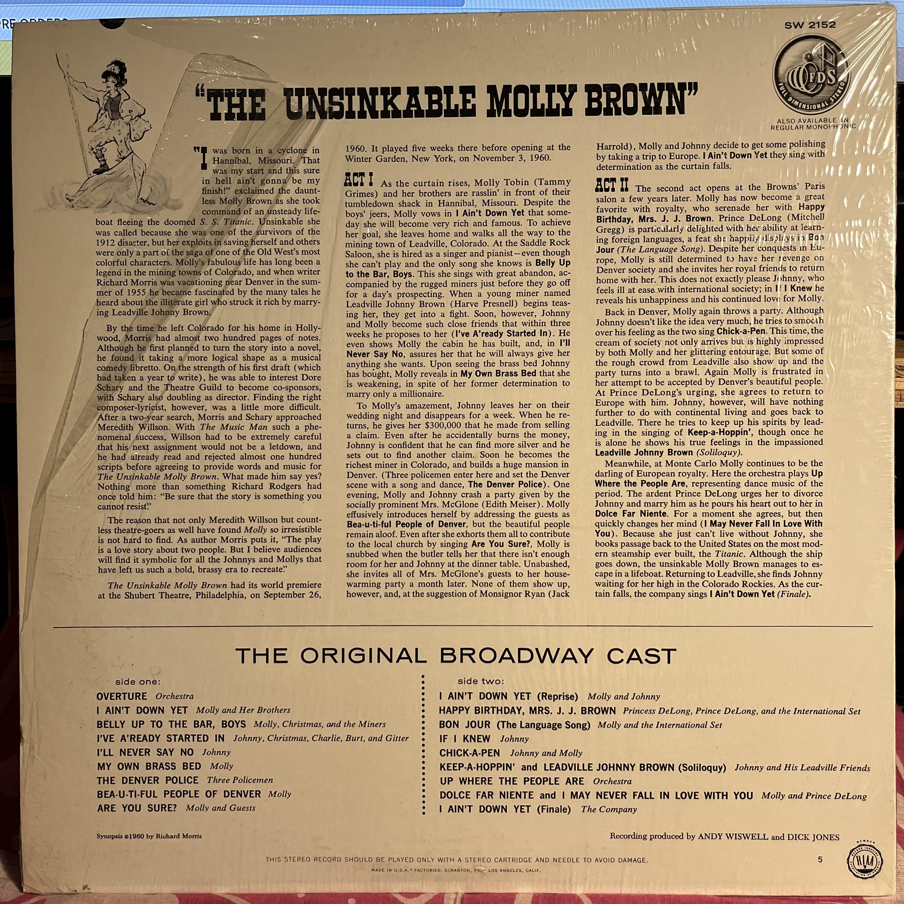 The Unsinkable Molly Brown - Original Broadway Cast *SHRINK* | Near Mint (NM) Near Mint (NM)