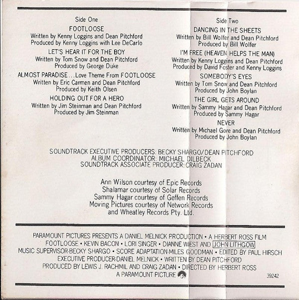 Various - Footloose (Original Motion Picture Soundtrack) *CASSETTE* | Near Mint (NM) Near Mint (NM)
