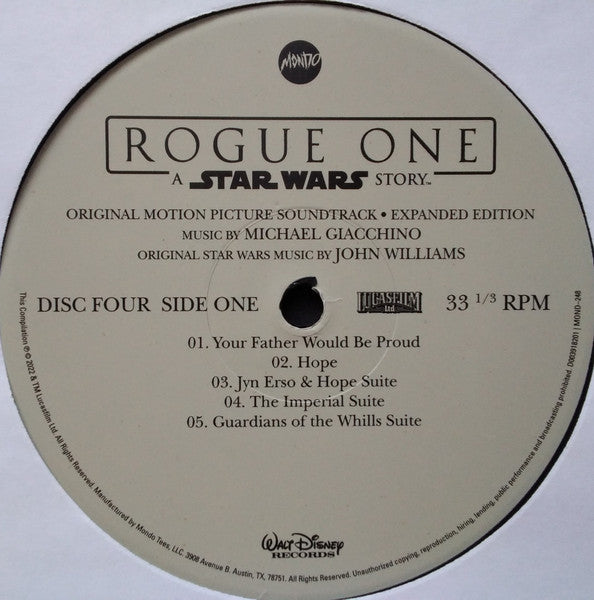 Michael Giacchino - Rogue One: A Star Wars Story (Original Motion Picture Soundtrack Expanded Edition) (4xVINYL BOX) | Near Mint (NM) Near Mint (NM)