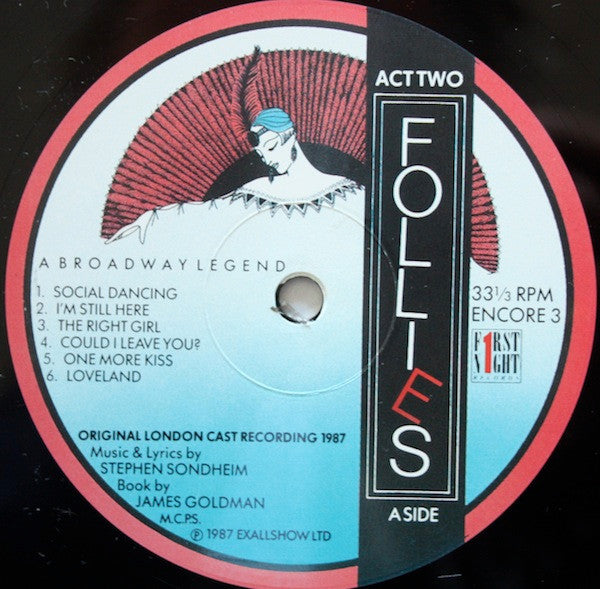 Stephen Sondheim - Follies - A Broadway Legend (Original London Cast, 1987) (2xVINYL) | Very Good Plus (VG+) Excellent (EX)