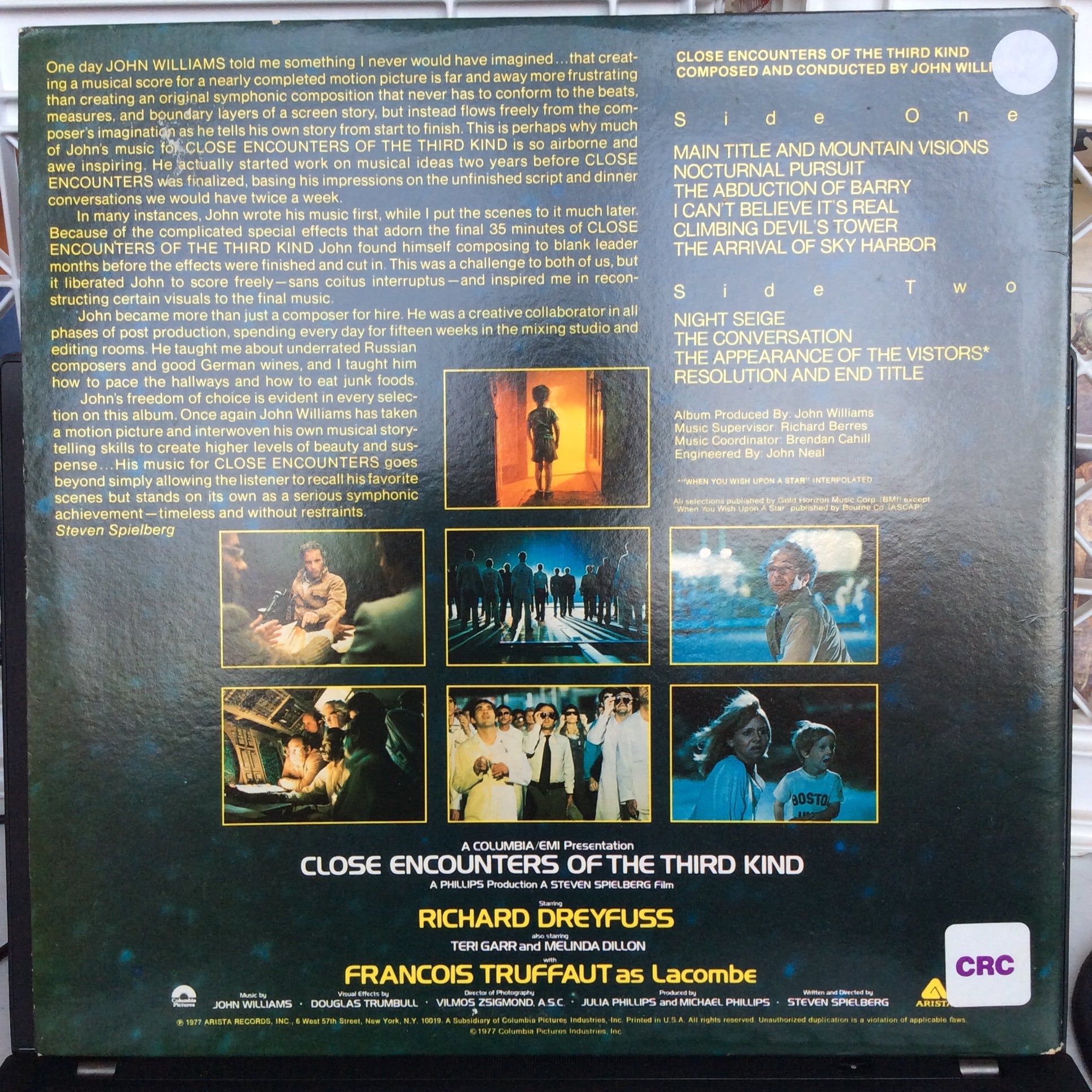 John Williams (4) - Close Encounters Of The Third Kind (Original Motion Picture Soundtrack) (VINYL)*NO 7"* | Excellent+ (EX+)