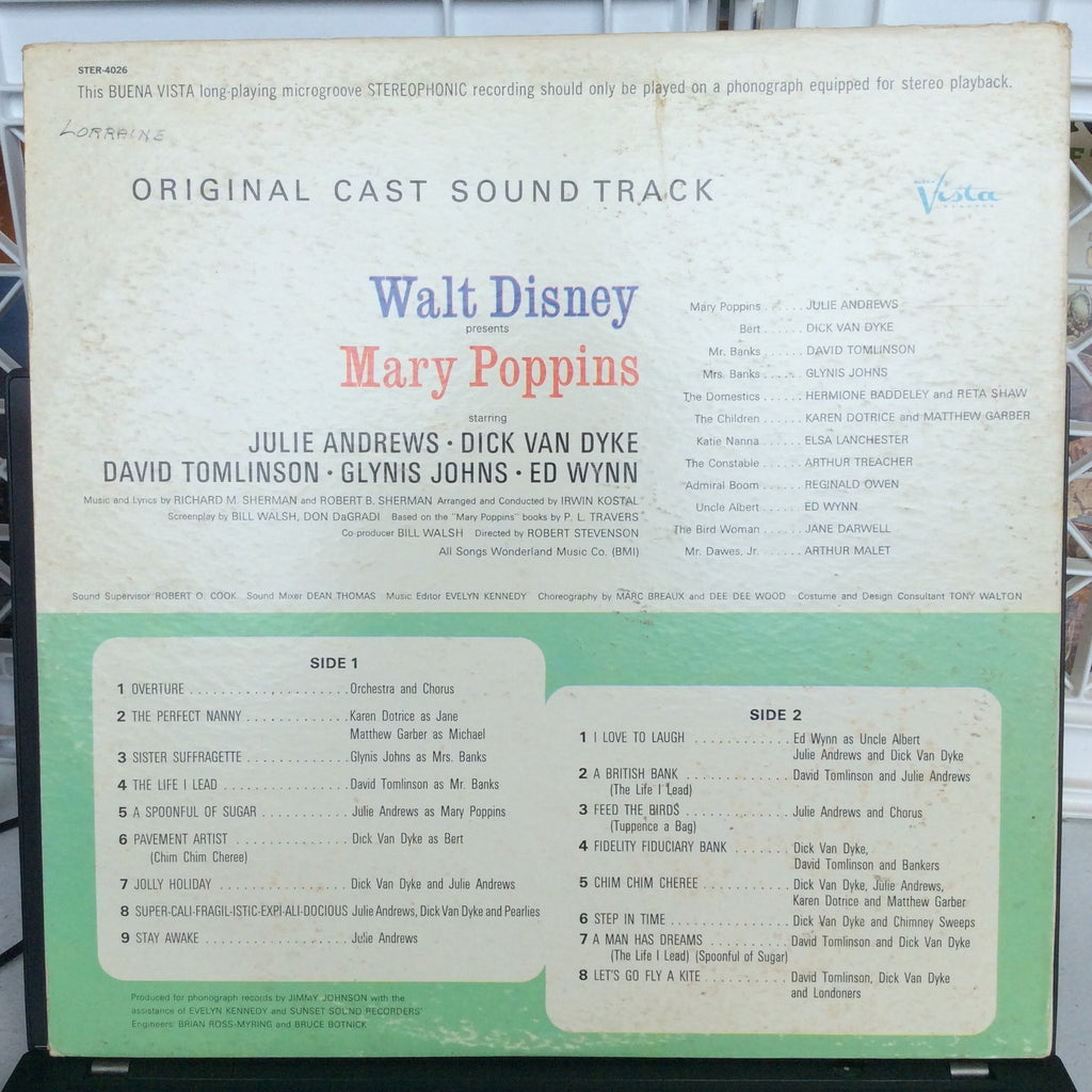 Richard M. Sherman - Mary Poppins (Original Cast Sound Track) (VINYL) | Very Good Plus (VG+)