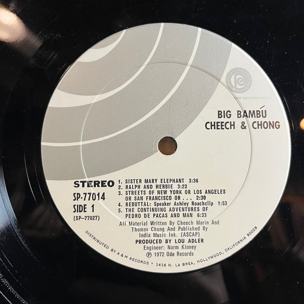 Cheech & Chong - Big Bambú (VINYL) | Very Good Plus (VG+) Excellent (EX)