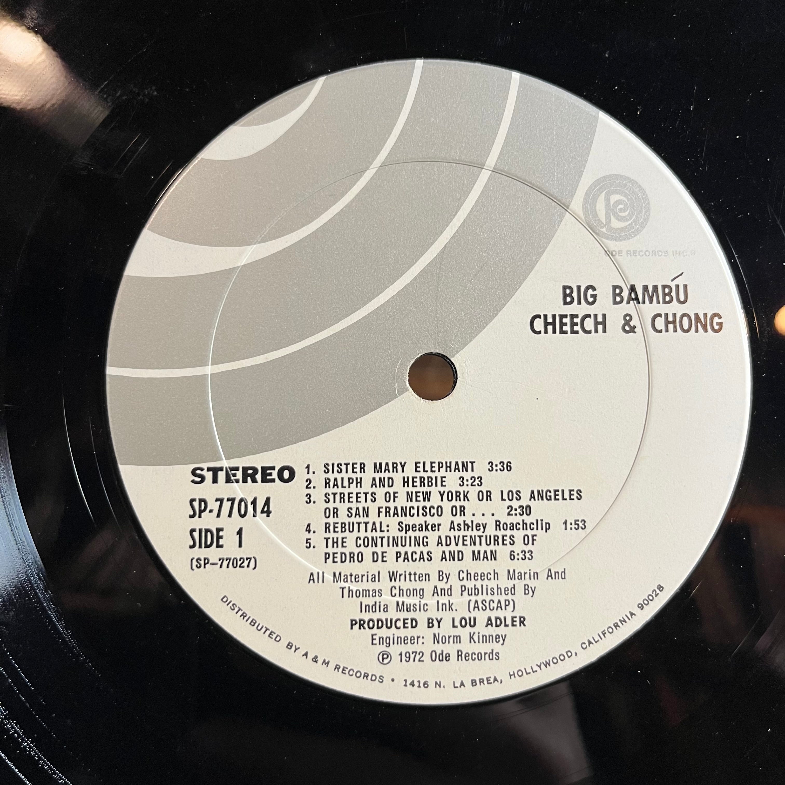 Cheech & Chong - Big Bambú (VINYL) | Very Good Plus (VG+) Excellent (EX)