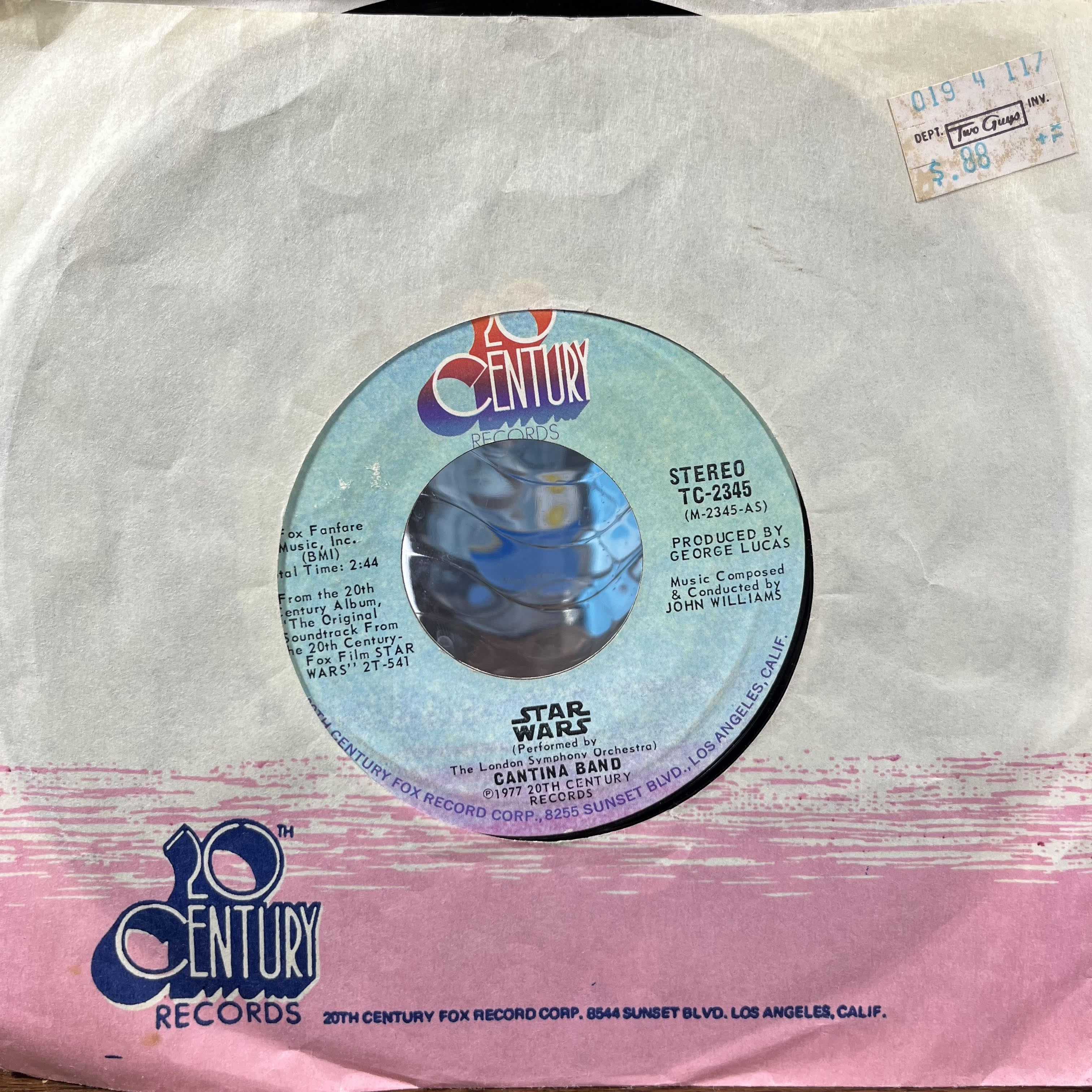Cantina Band / Star Wars (Main Title) (7" VINYL) | Excellent (EX)