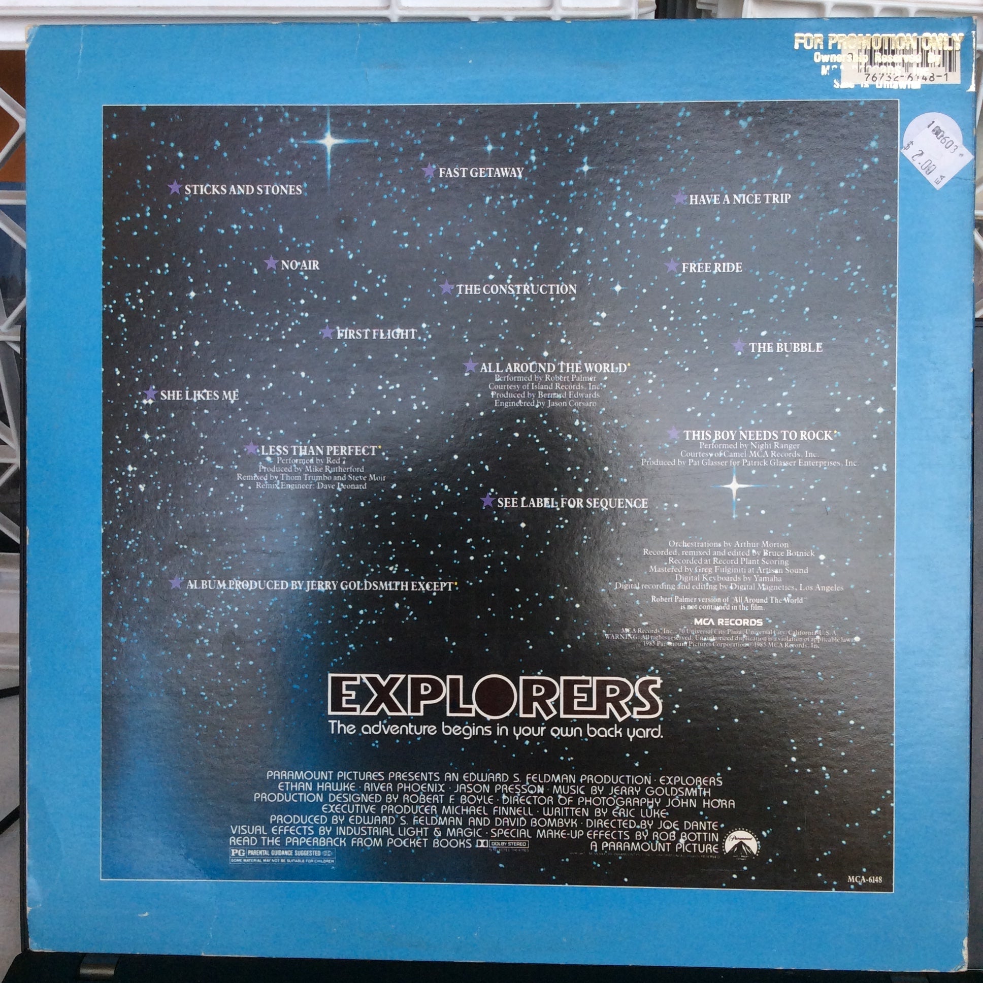 Jerry Goldsmith - Explorers (Music From The Motion Picture Soundtrack) *PROMO*(VINYL) | Very Good Plus (VG+) Very Good Plus (VG+)