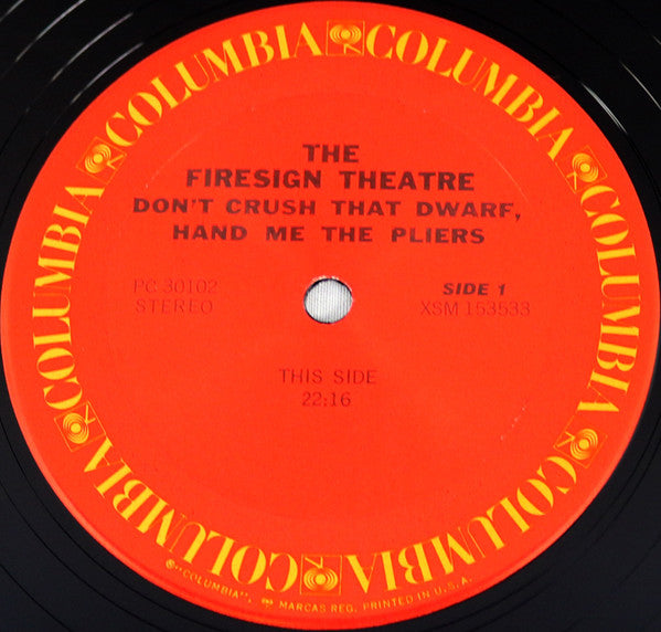 The Firesign Theatre - Don't Crush That Dwarf, Hand Me The Pliers | Near Mint (NM) Near Mint (NM)