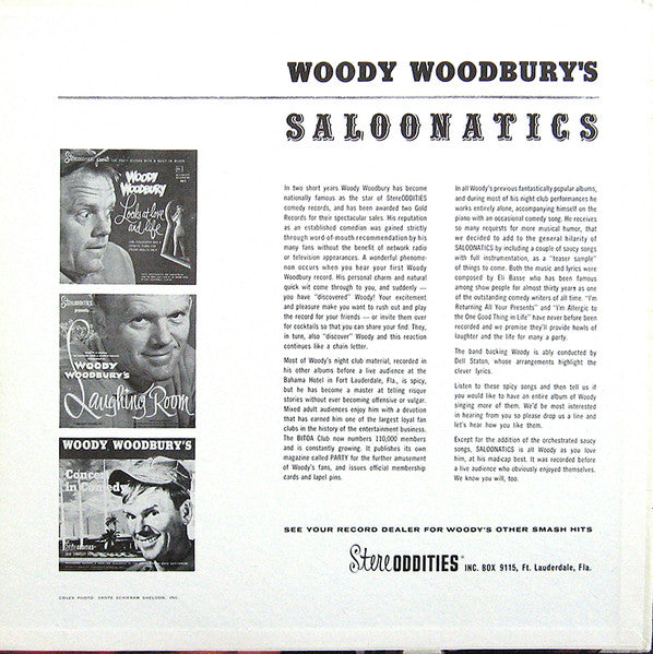Woody Woodbury - Woody Woodbury's Saloonatics *SHRINK* | Very Good Plus (VG+) Near Mint (NM)