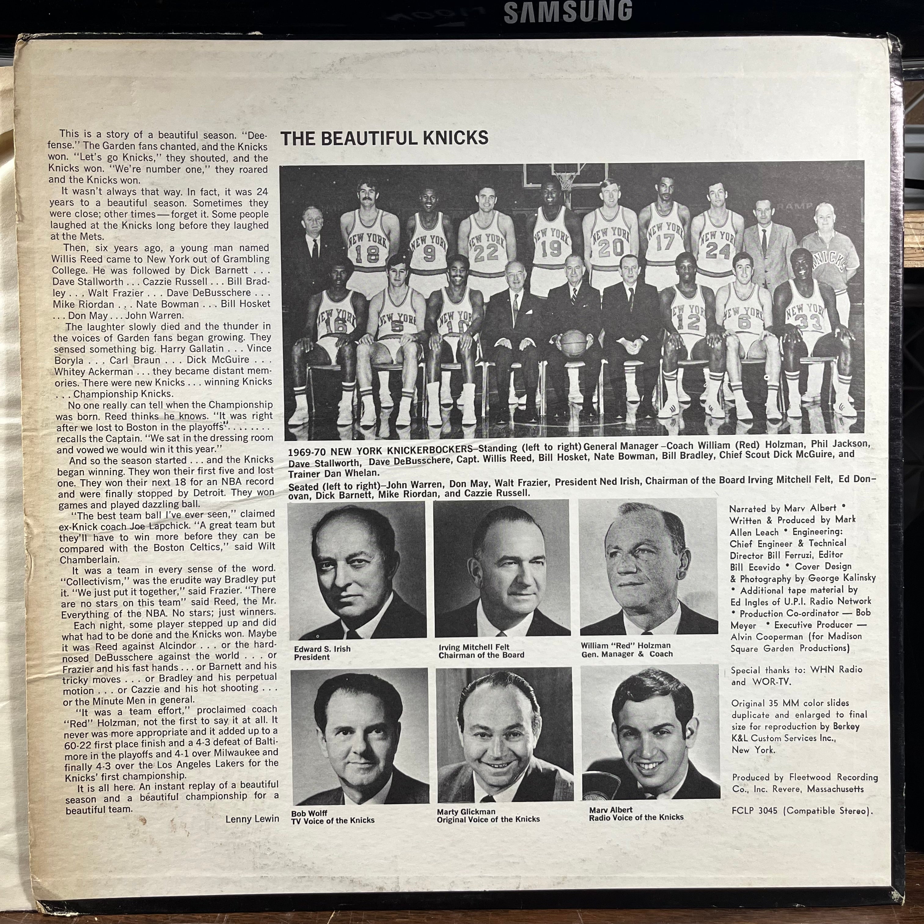 Marv Albert - New York's Knicks (LP) | Very Good Plus (VG+) Very Good Plus (VG+)
