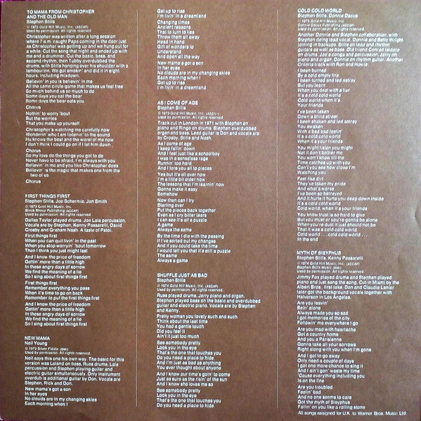 Stephen Stills - Stills | Very Good Plus (VG+) Very Good Plus (VG+)