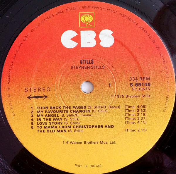 Stephen Stills - Stills | Very Good Plus (VG+) Very Good Plus (VG+)