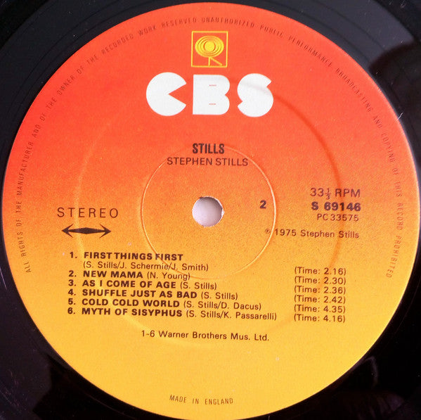Stephen Stills - Stills | Very Good Plus (VG+) Very Good Plus (VG+)