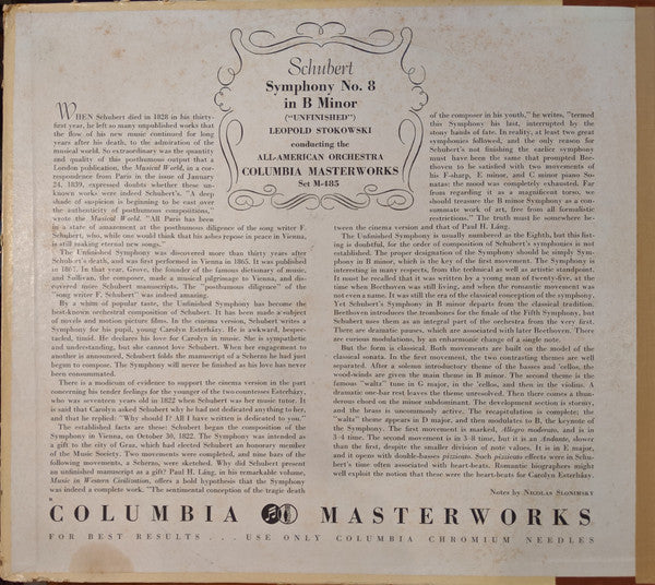 Symphony No. 8 In B Minor ('Unfinished') | Very Good Plus (VG+) Very Good Plus (VG+)
