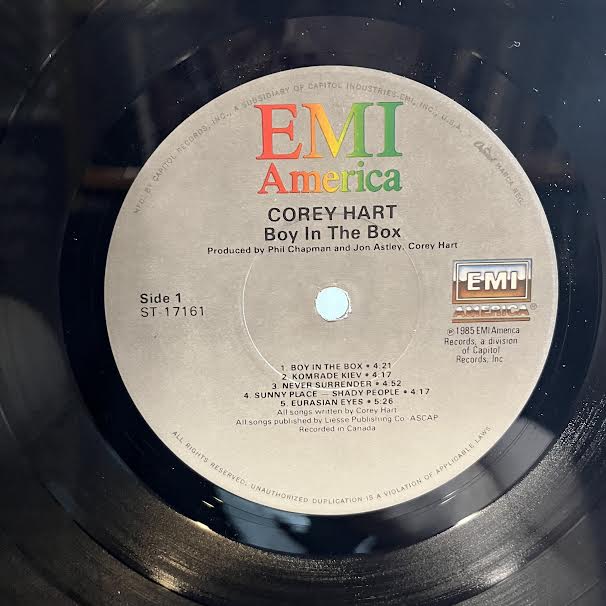 Corey Hart - Boy In The Box (VINYL) | Near Mint- (NM-) Near Mint (NM)