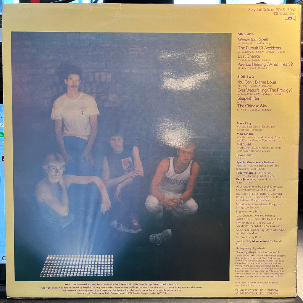 Level 42 - The Pursuit Of Accidents (VINYL) | Near Mint (NM) Near Mint (NM)