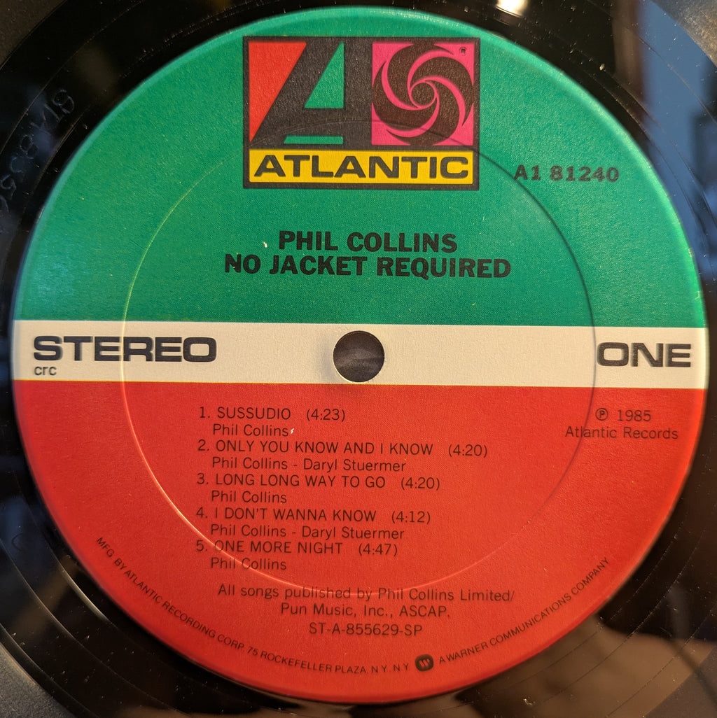 Phil Collins - No Jacket Required (VINYL) | Near Mint (NM) Very Good Plus (VG+)