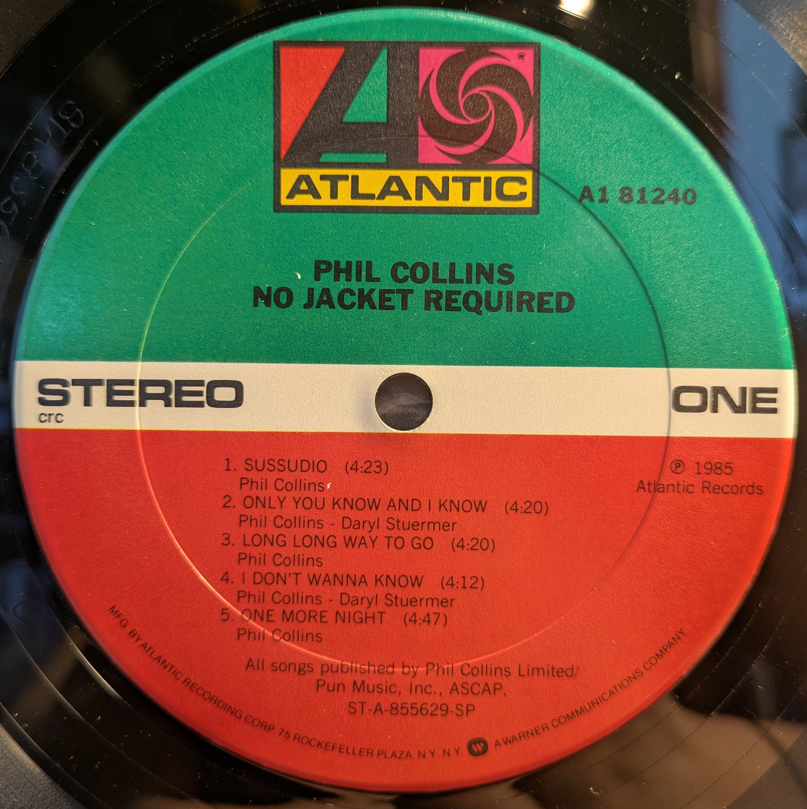 Phil Collins - No Jacket Required (VINYL) | Near Mint (NM) Very Good Plus (VG+)