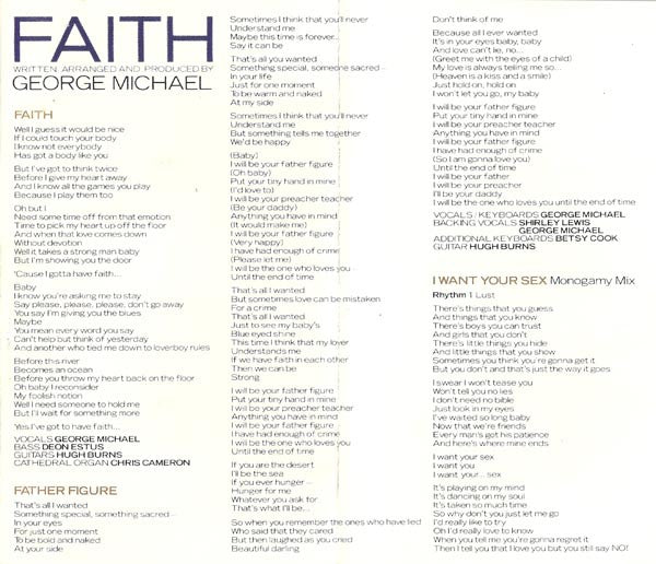 George Michael - Faith *CASSETTE* | Near Mint (NM) Near Mint (NM)