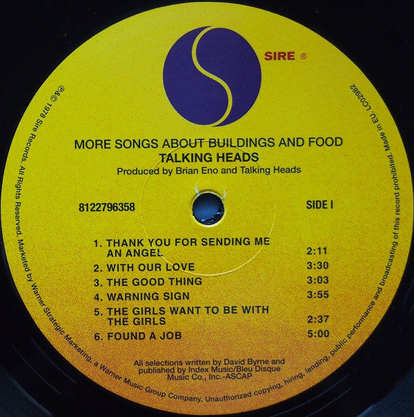 Talking Heads - More Songs About Buildings And Food | Mint (M) Mint (M)