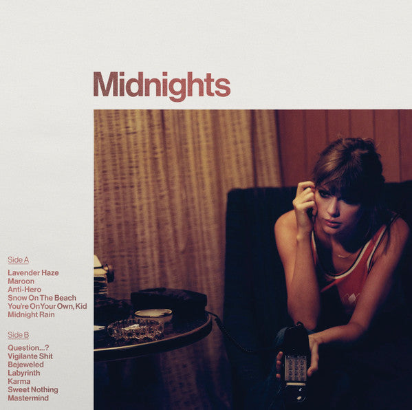 Taylor Swift Midnights Republic Records LP, Album, S/Edition, Blo Mint (M) Mint (M)