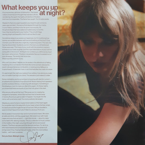 Taylor Swift Midnights Republic Records LP, Album, S/Edition, Blo Mint (M) Mint (M)