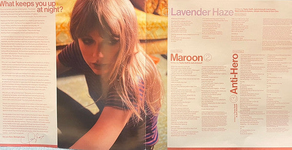 Taylor Swift Midnights Republic Records LP, Album, S/Edition, Mah Mint (M) Mint (M)