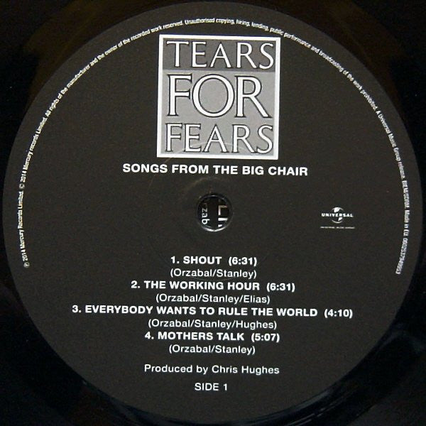 Songs From The Big Chair (VINYL) | Mint (M) Mint (M)