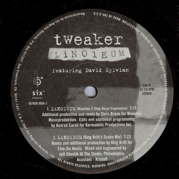 Tweaker - Linoleum (VINYL) | Near Mint (NM) Near Mint (NM)