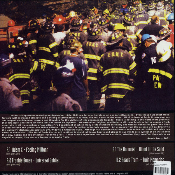 Various - Symbol Of Strength - A United Effort: Techno Against Terrorism (VINYL) | Very Good (VG) Very Good (VG)