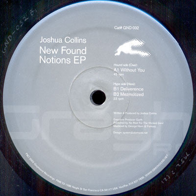 Joshua Collins - New Found Notions EP | Very Good (VG) Excellent (EX)