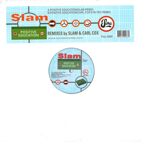 Slam - Positive Education (Remixes By Slam & Carl Cox) | Excellent (EX) Very Good Plus (VG+)