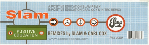 Slam - Positive Education (Remixes By Slam & Carl Cox) | Excellent (EX) Very Good Plus (VG+)