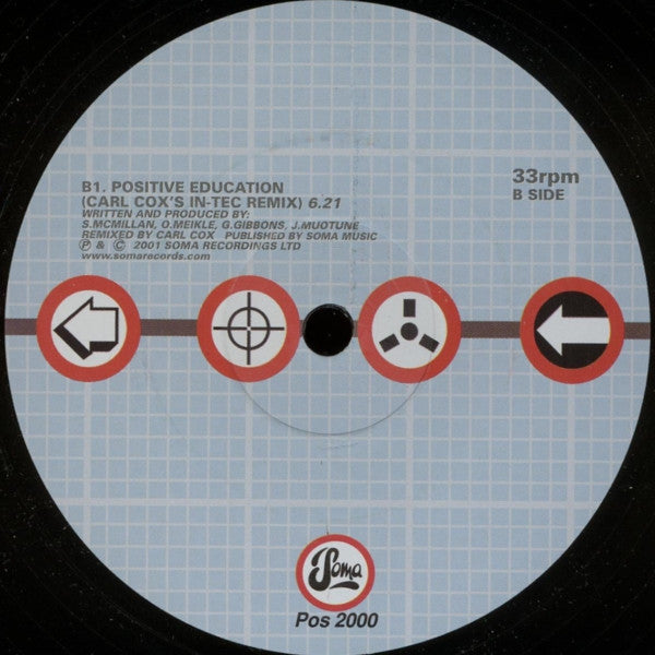 Slam - Positive Education (Remixes By Slam & Carl Cox) | Excellent (EX) Very Good Plus (VG+)