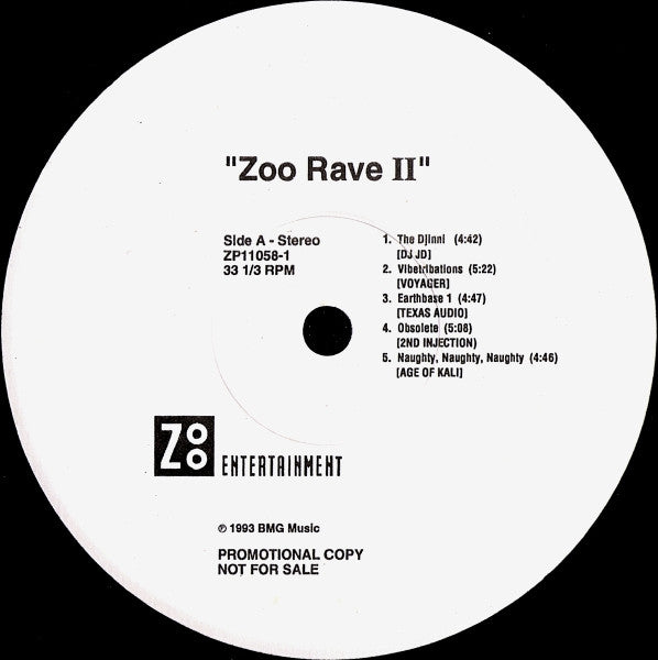 Various - Zoo Rave II (VINYL) | Near Mint (NM) Excellent (EX)