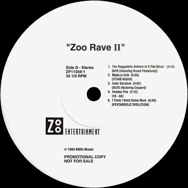 Various - Zoo Rave II (VINYL) | Near Mint (NM) Excellent (EX)