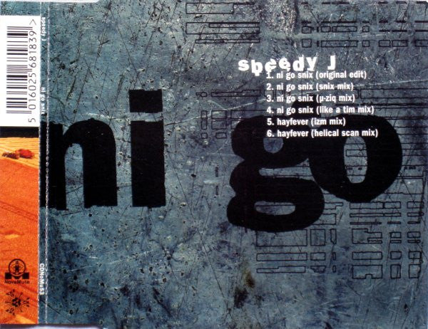 Speedy J - Ni Go Snix (CD) | Near Mint (NM) Near Mint (NM)